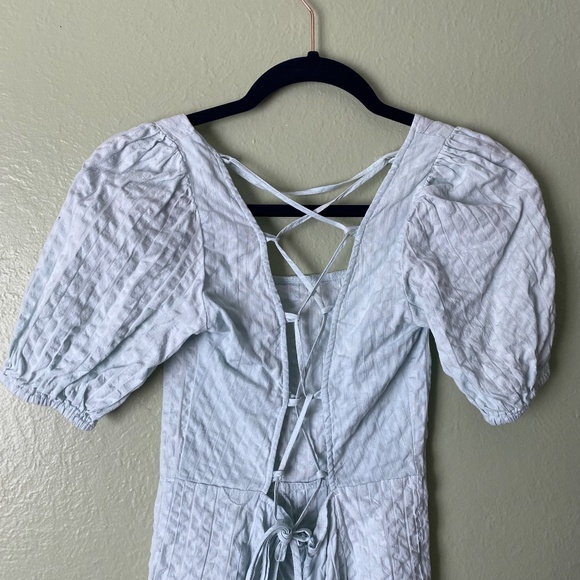 ASOS Turquoise Strappy Back Short Romper - Picture 3 of 6